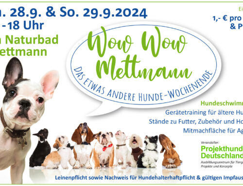 Wow Wow Mettmann Der etwas andere Hundetag am 28.09.2024 und 29.09.2024 im Mettmanner Naturfreibad